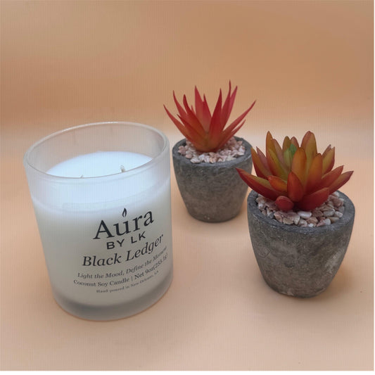 Aura by LK Black Ledger 10oz candle