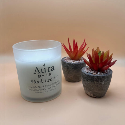 Aura by LK Black Ledger 12oz candle
