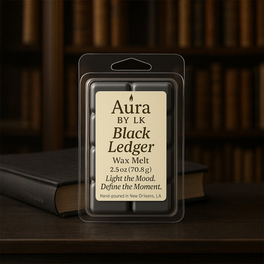 Aura by LK Black Ledger wax melt 