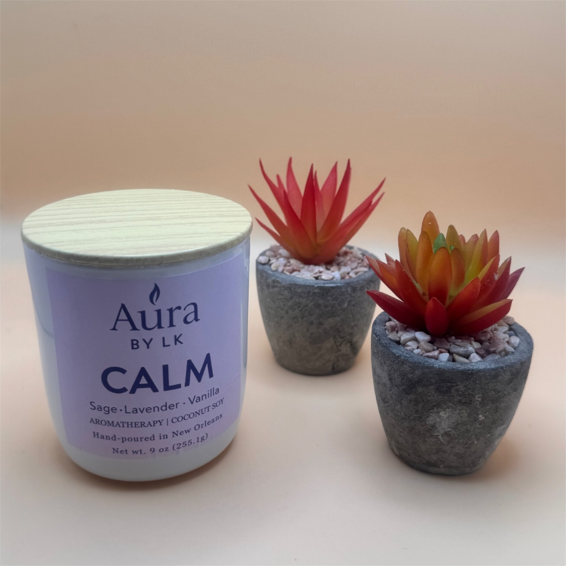 Aura by LK Calm aromatherapy candle