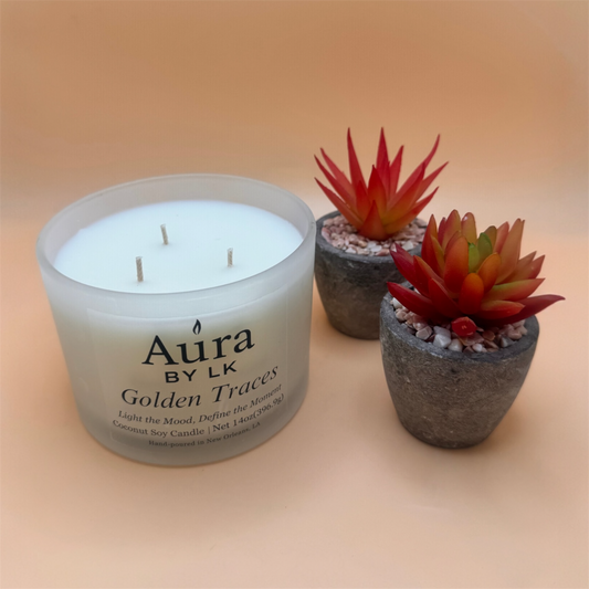 Aura by LK Golden Traces 16oz candle