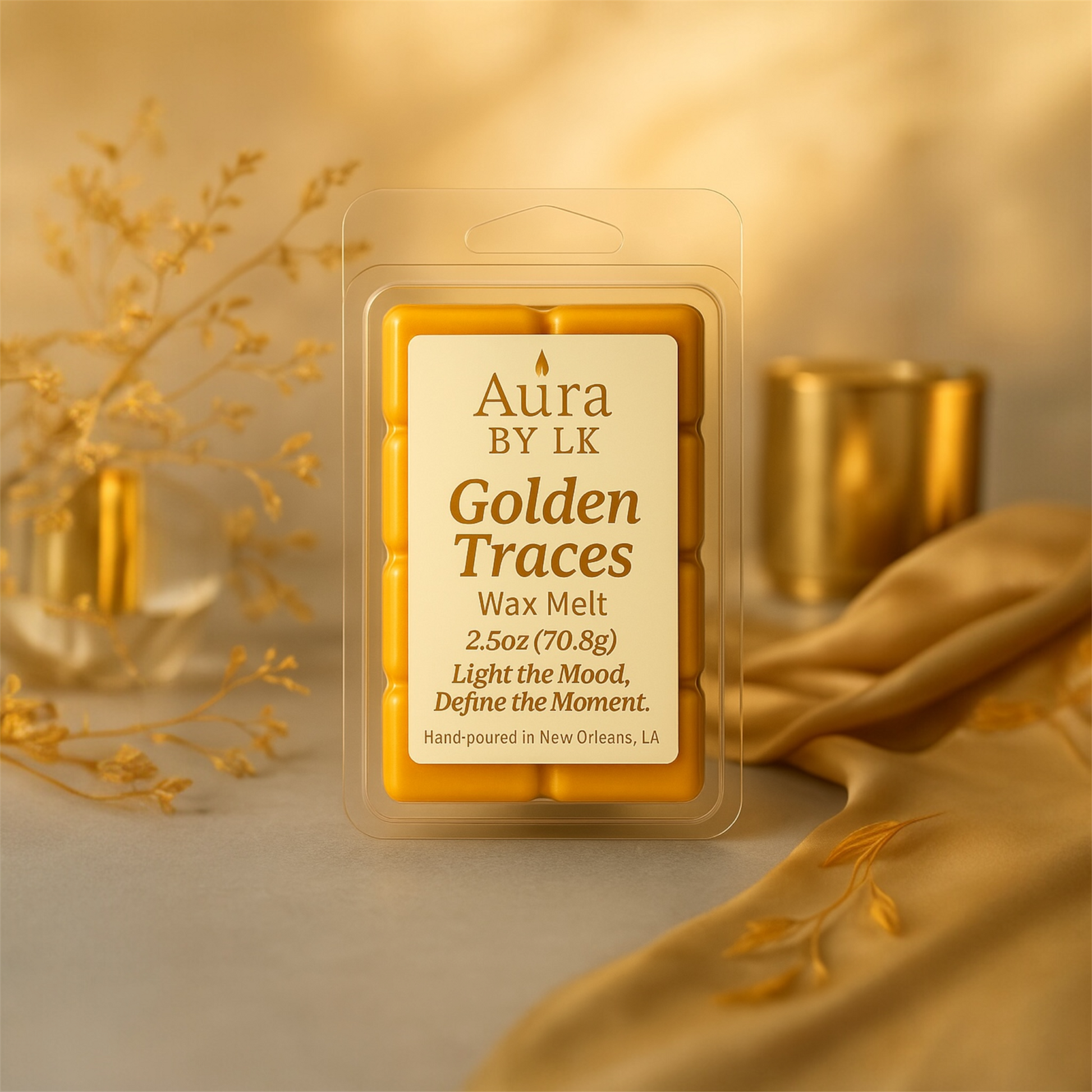 Aura BY LK Golden Traces wax melt 