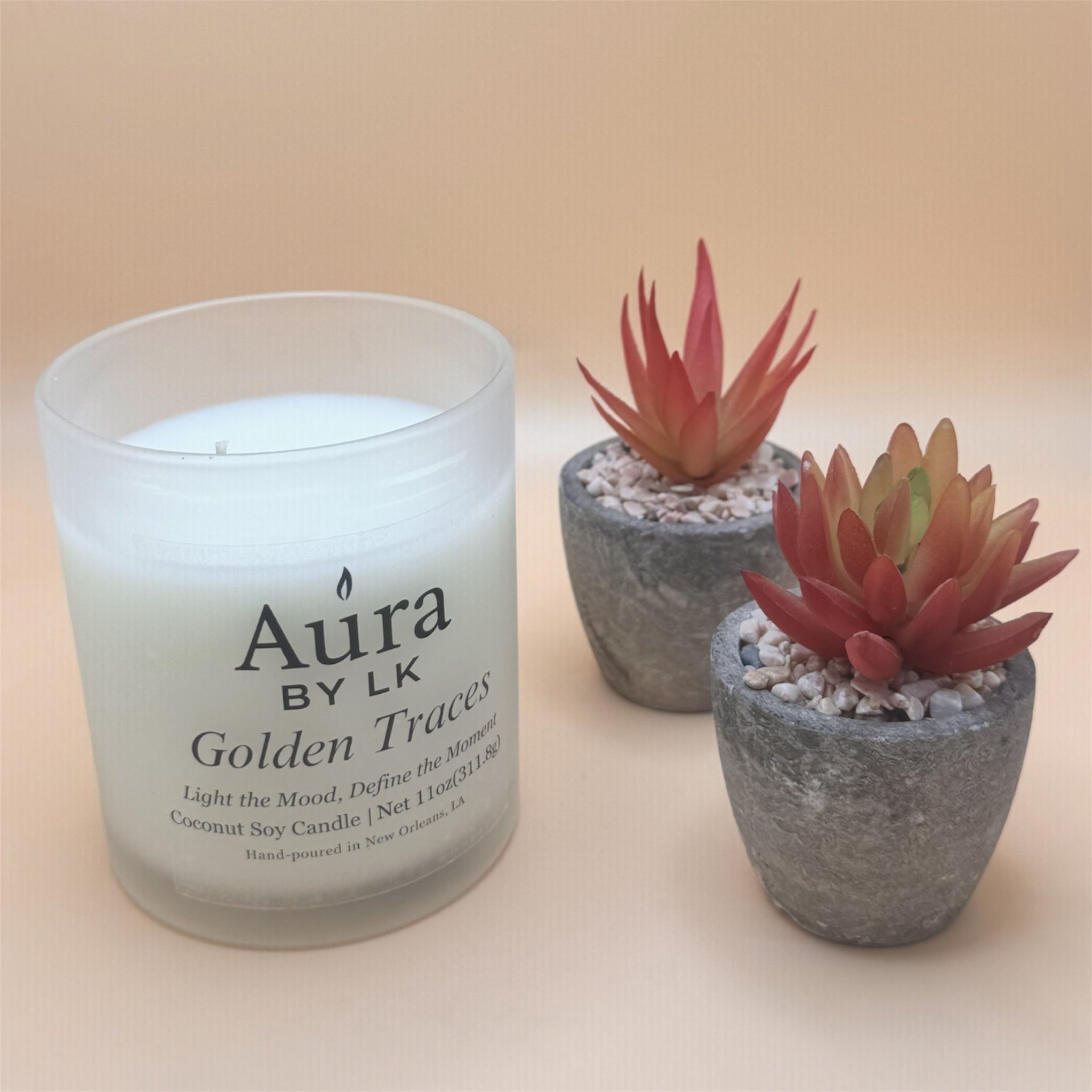 Golden Traces 12oz Candle | Aura By LK – Aura By LK Luxury Candle Co.