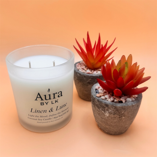 Aura By LK Linen & Lune 10oz candle