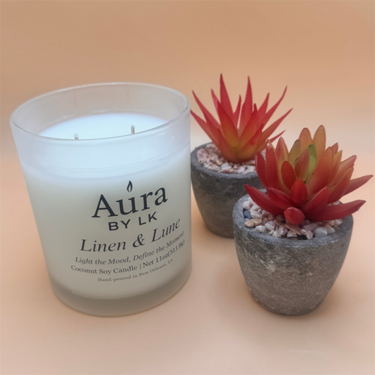 Aura by LK Linen & Lune 12oz candle