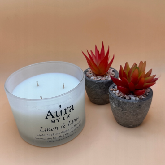 Aura by LK Linen & Lune 16oz candle