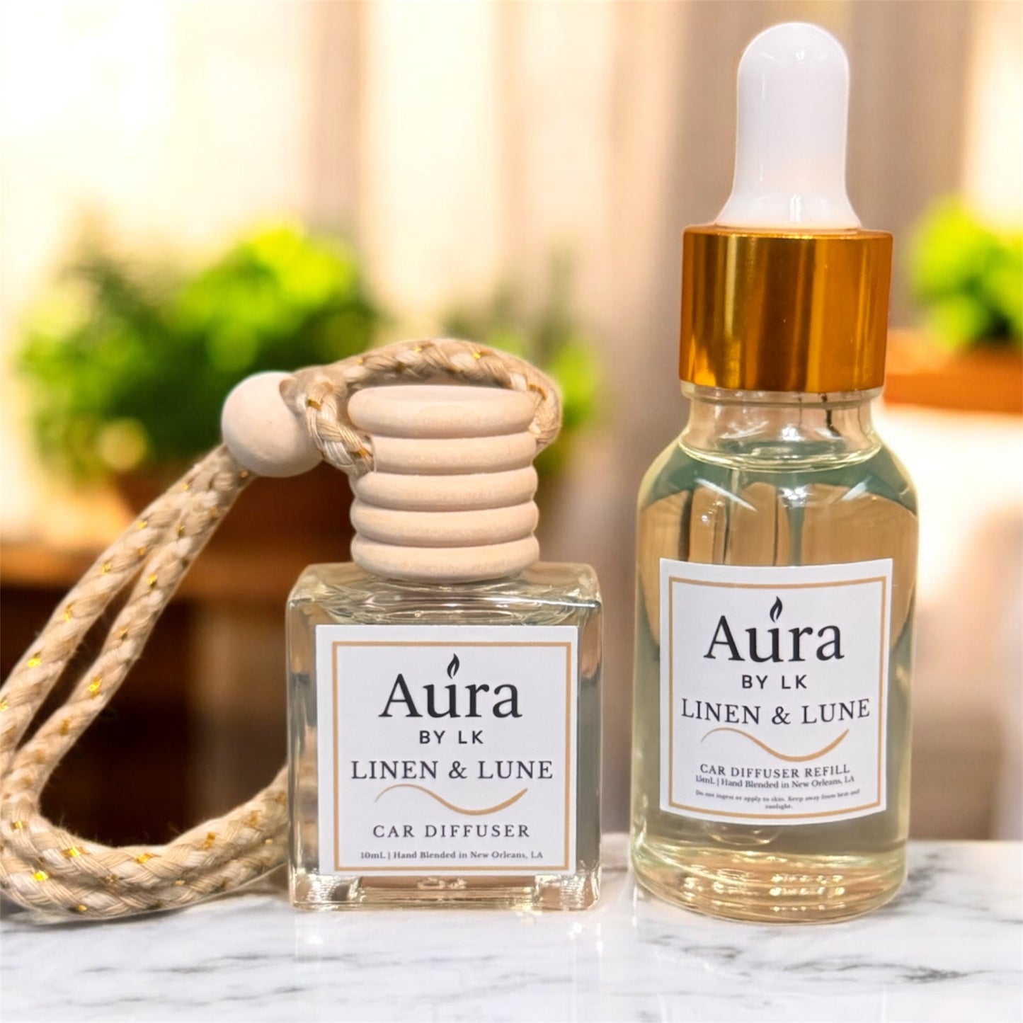 Aura by LK linen and lune car diffuser 