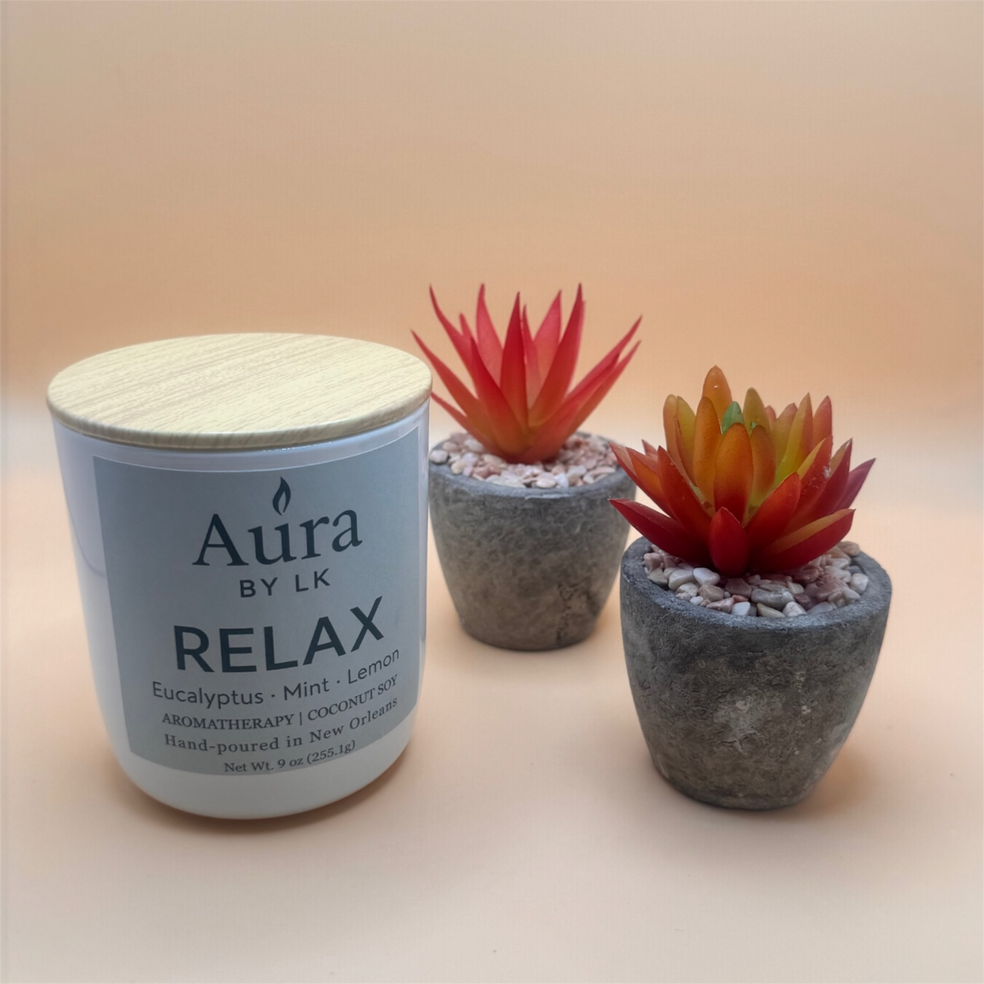 Aura by LK Relax aromatherapy candle