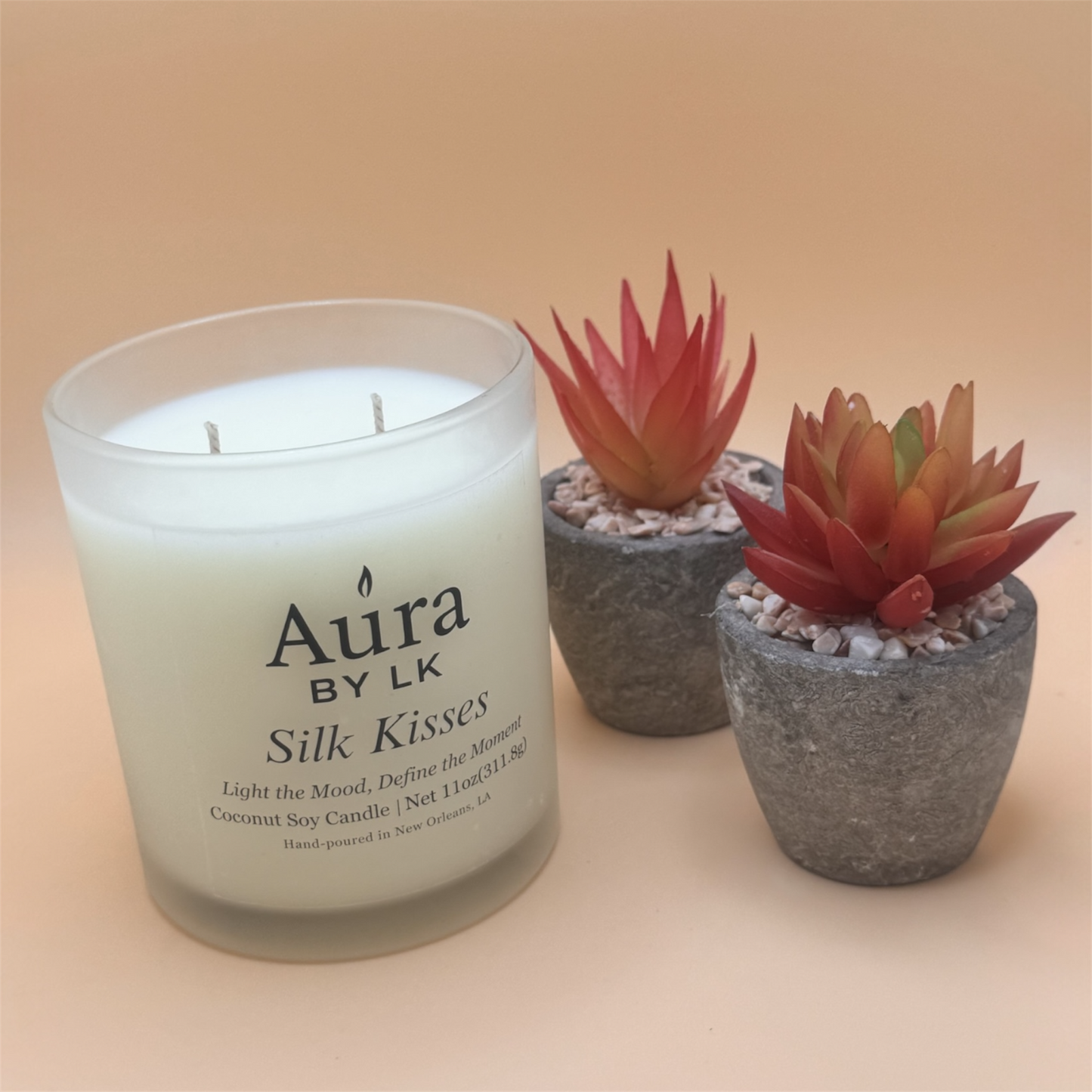 Aura by LK Silk Kisses 12oz candle