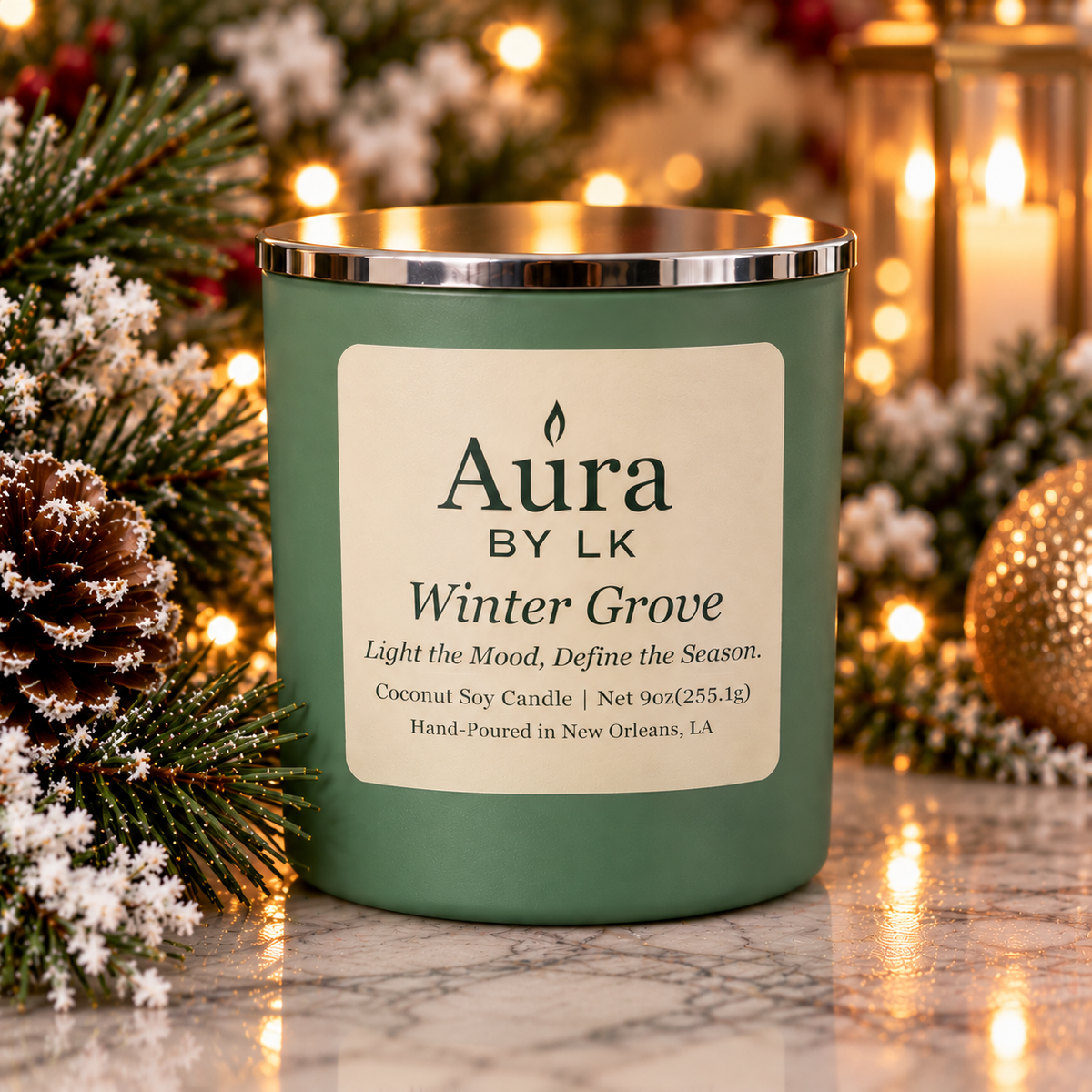 Aura BY LK Winter Grove Sage jar.